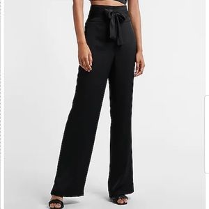 Express | Pants u0026 Jumpsuits | Express Super High Waisted Satin Tie Front Trouser  Pant Size S | Poshmark